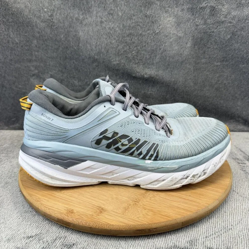 Hoka One One Bondi 7 Shoes Mens Size 11 Blue Running Walking Sneakers Cushioned